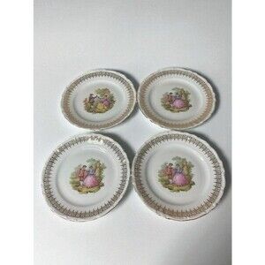 Vintage Winterling Multicolor Set of 4 Porcelain Dessert Plates Germany‎ Bavaria